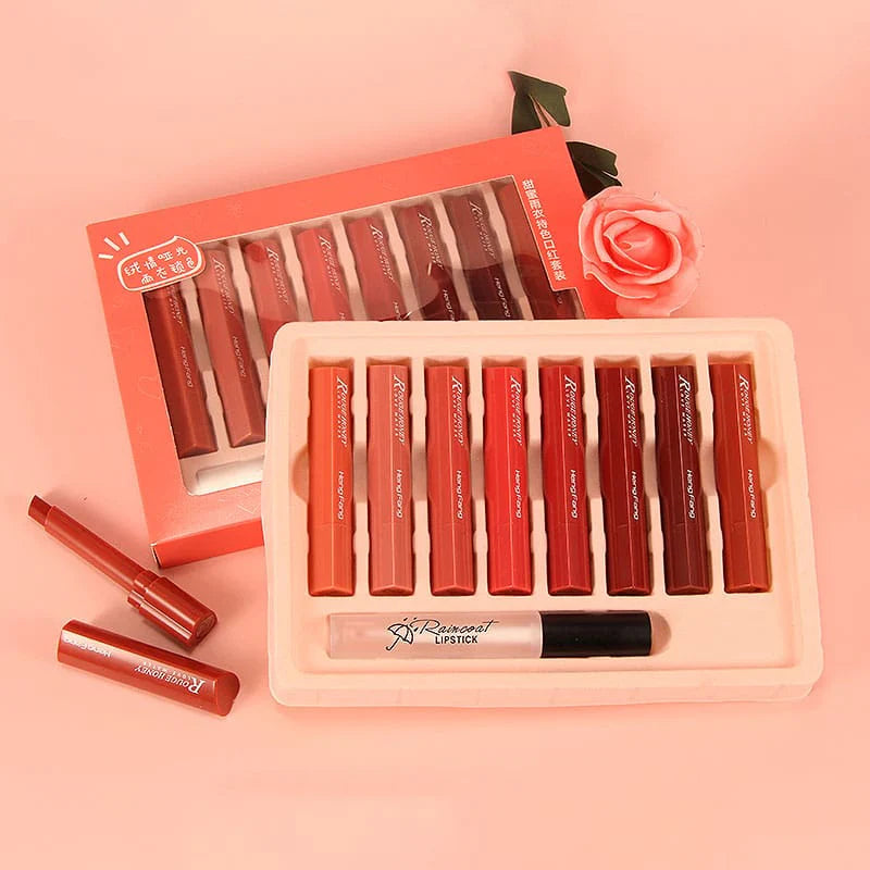 HengFang Moisturizing 8 Color Heart Shape Lipsticks Heng Fang