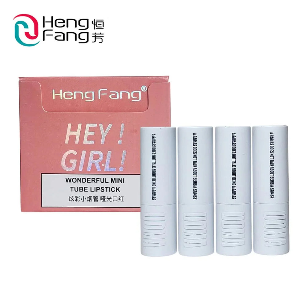 Hengfang Hey Girl! Wonderful Mini Tube Matte Finish Lipstick 4 Pcs Set Heng Fang