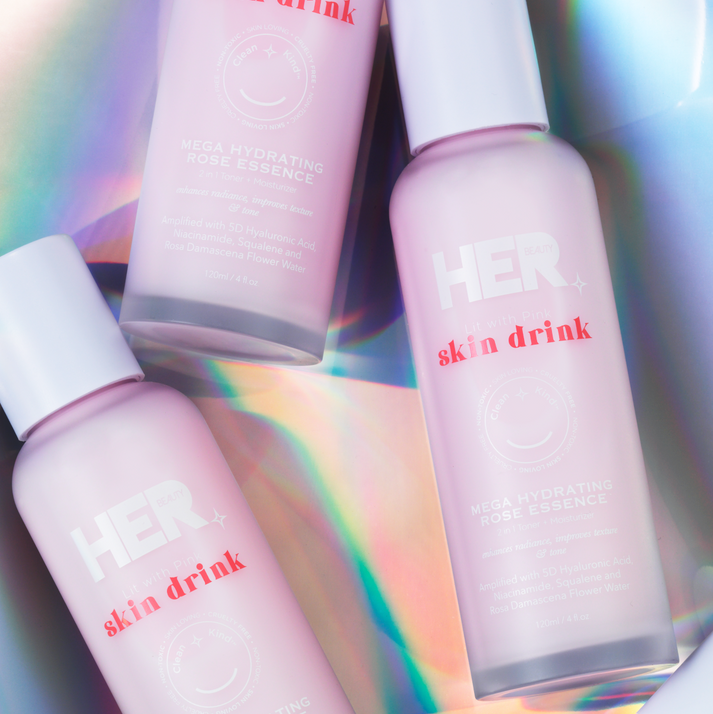 HER Beauty skin drink Hydrating Rose Essence | 2 in 1 Toner Plus HER Beauty