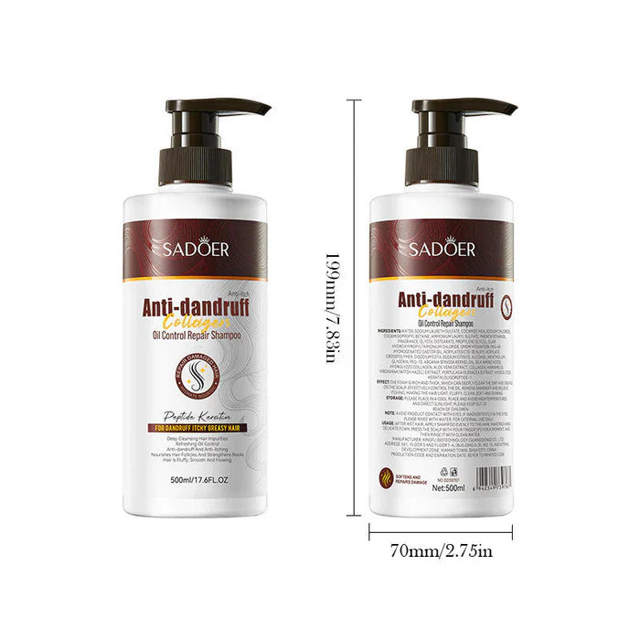 SADOER Collagen Anti Dandruff Oil Control Shampoo  - 500ml Sadoer