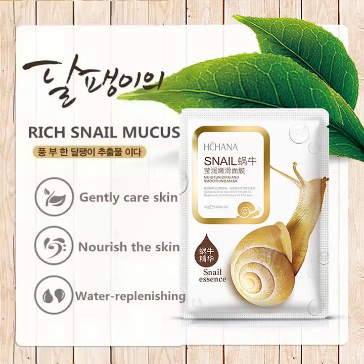 HCHANA Snail Moisturizing & Smoothing Facial Mask HCHANA