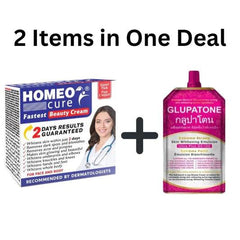 2 in 1 GLUPATONE Whitening Emulsion With Homeo Cure Cream Glupatone