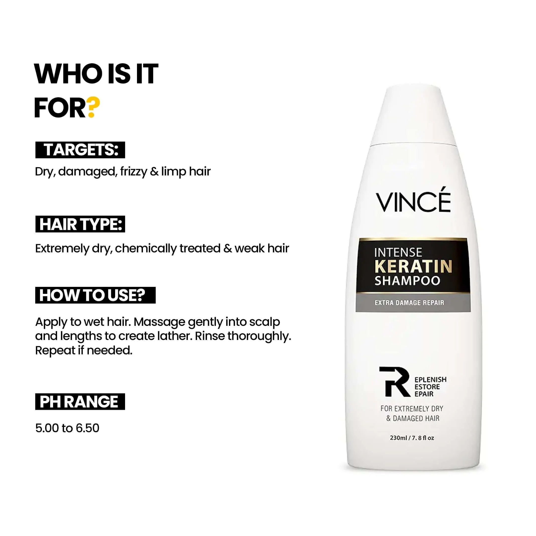 VINCE Intense Keratin Shampoo - 460ml Vince