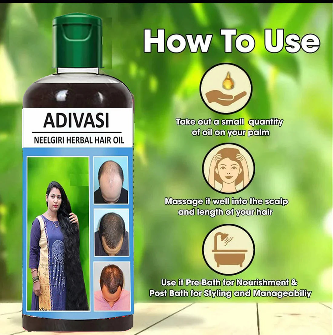 Indian Adivasi Neelambari Hair Oil – 250ml Original Adivasi