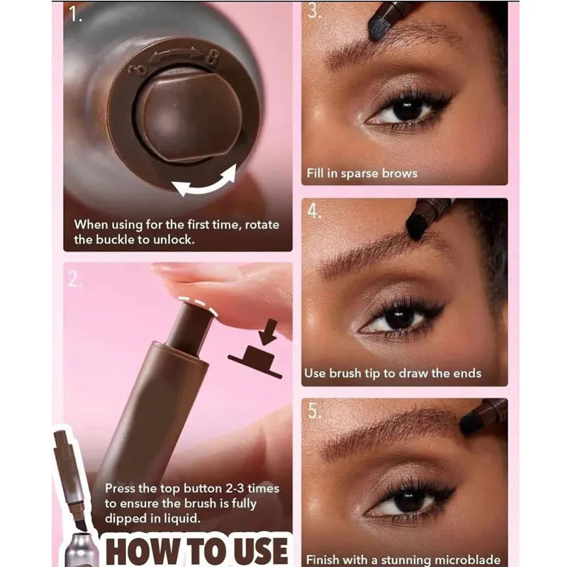 Huda moji Brow fection Angled Brush and Dip Liquid Eyebrow Gel Pen Huda Moji