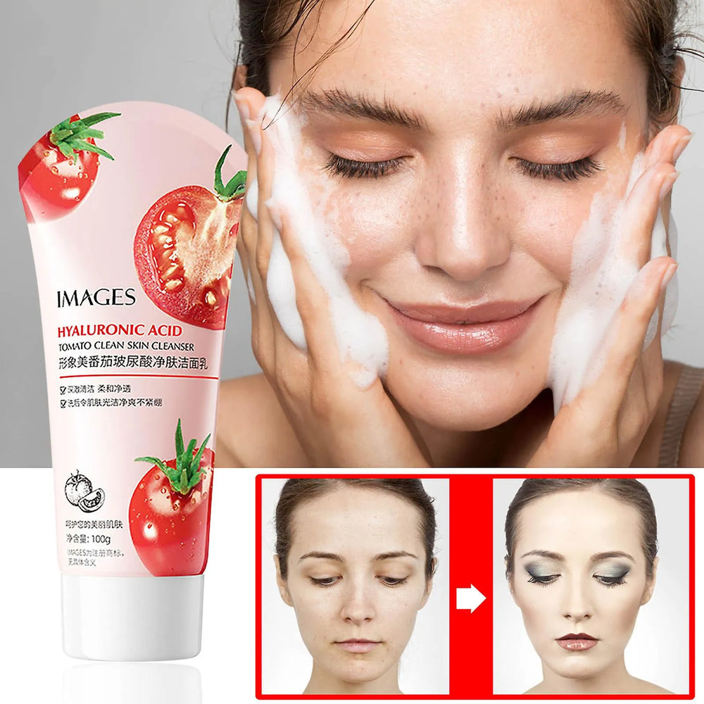 IMAGES Tomato Hyaluronic Acid Gently Cleanses Pores, Improves Darkness And Oil Control Facial Cleanser - 100g Images