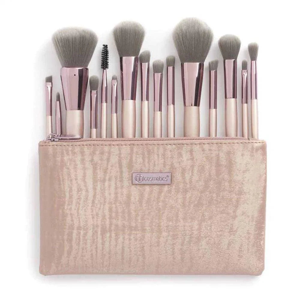 BH Cosmetics Lavish Brush Set With Cosmetic Bag - 15 Pcs BH Cosmetics