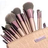 BH Cosmetics Lavish Brush Set With Cosmetic Bag - 15 Pcs