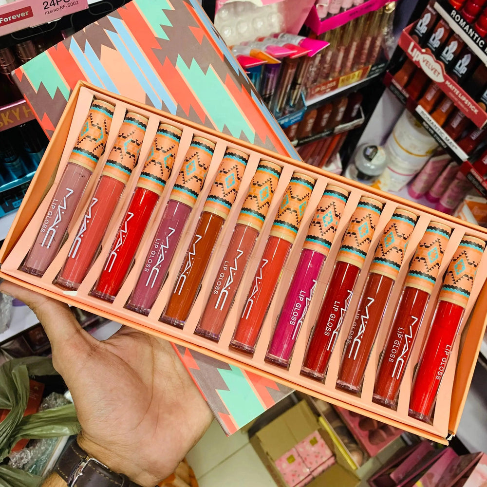 12 Pcs Mac Lipgloss Set Mac