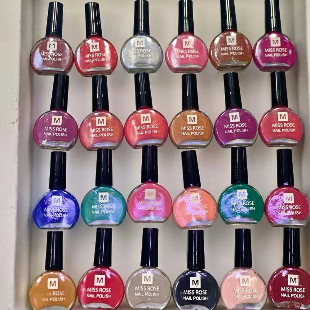 Miss Rose Nail Paint Pack of - 24Pcs Permanent Miss Rose