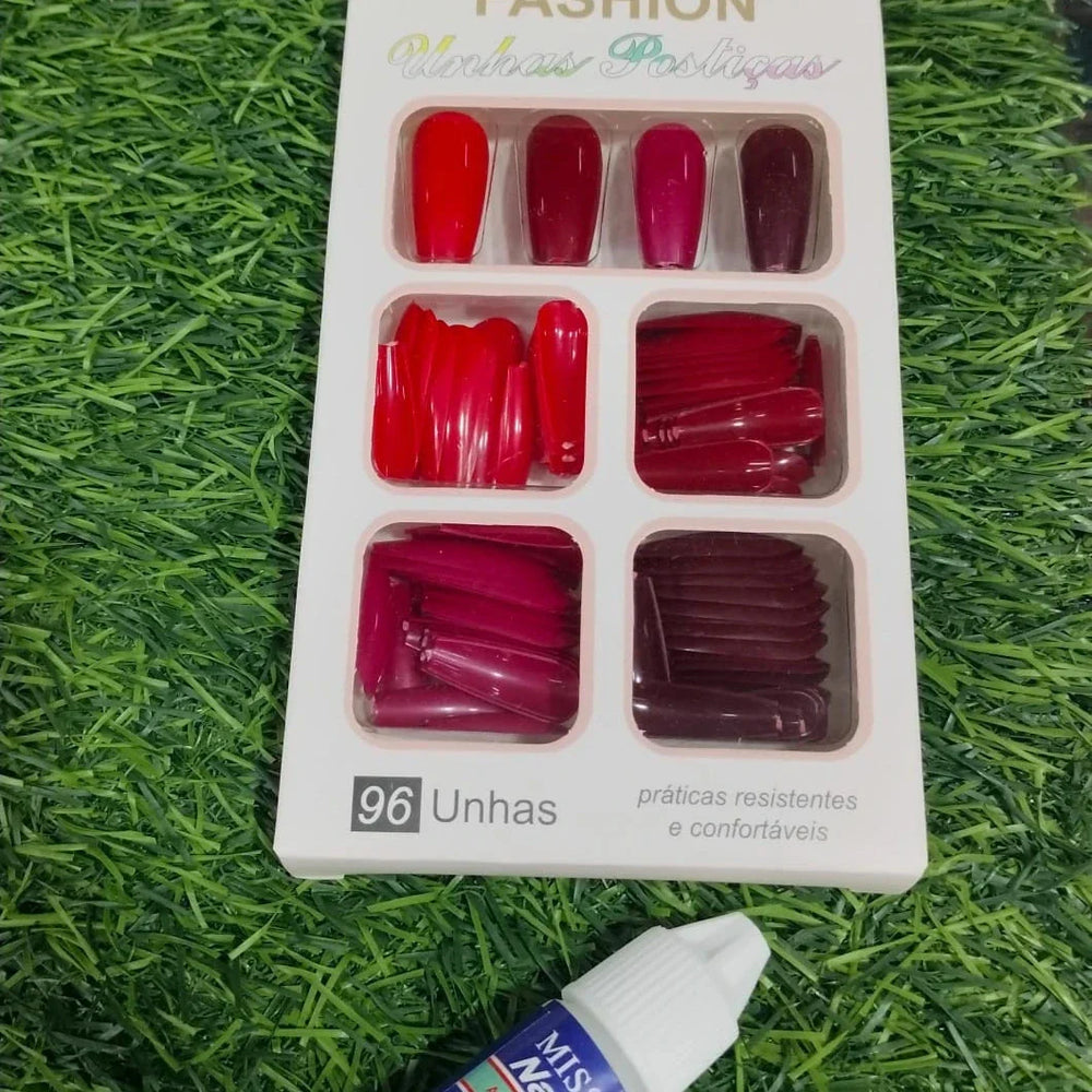 Fashion Artificial Nails - 96 pcs Cosmia.pk