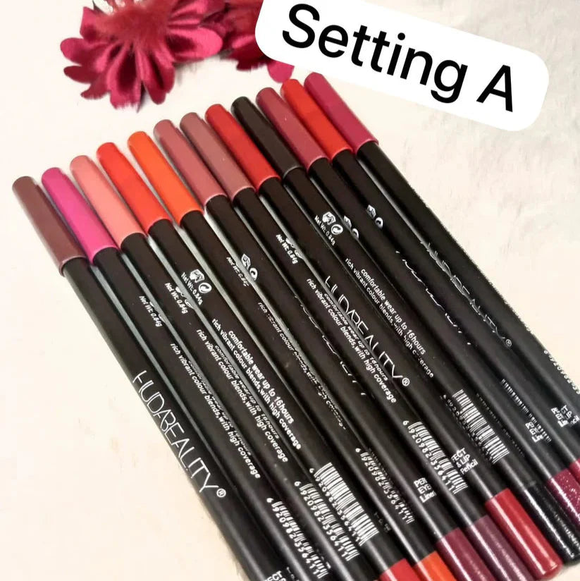 Huda Beauty Lip Liner Pack – 12 Shades Huda Beauty