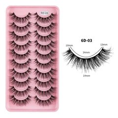 10 Pairs Mink Eyelashes 6D-03 Cosmia.pk