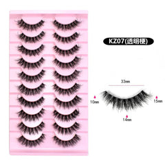 10 Pairs Mink Eyelashes KZ07 Cosmia.pk