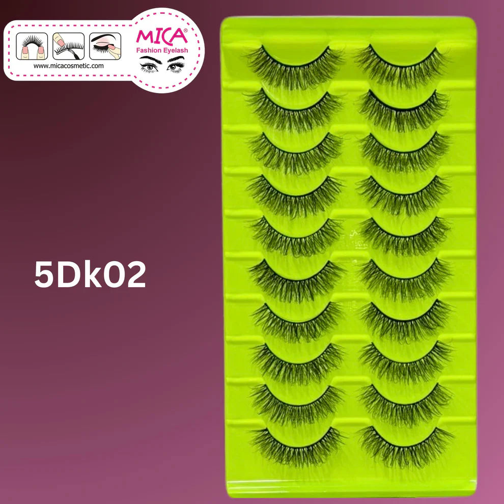 10 Pairs Mink Eyelashes 5Dk02 Cosmia.pk