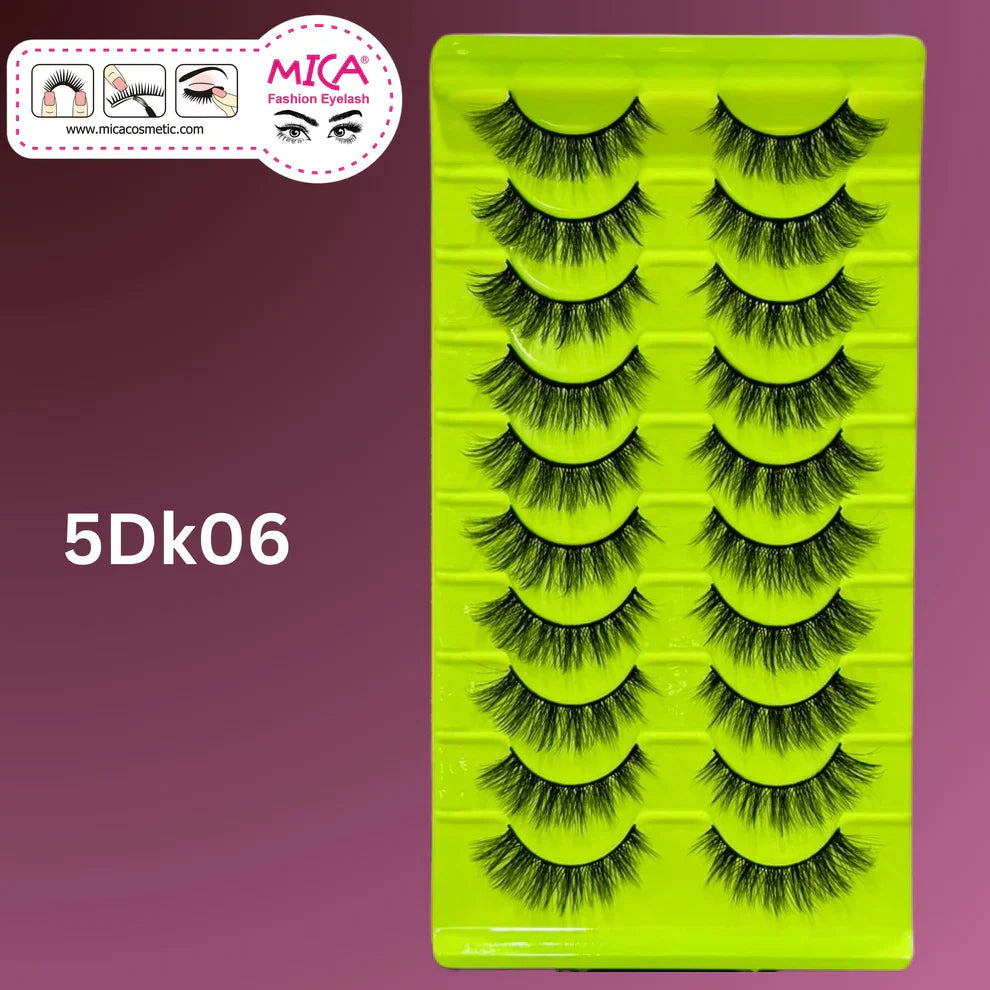 10 pairs mink eyelashes 5Dk06 Cosmia.pk