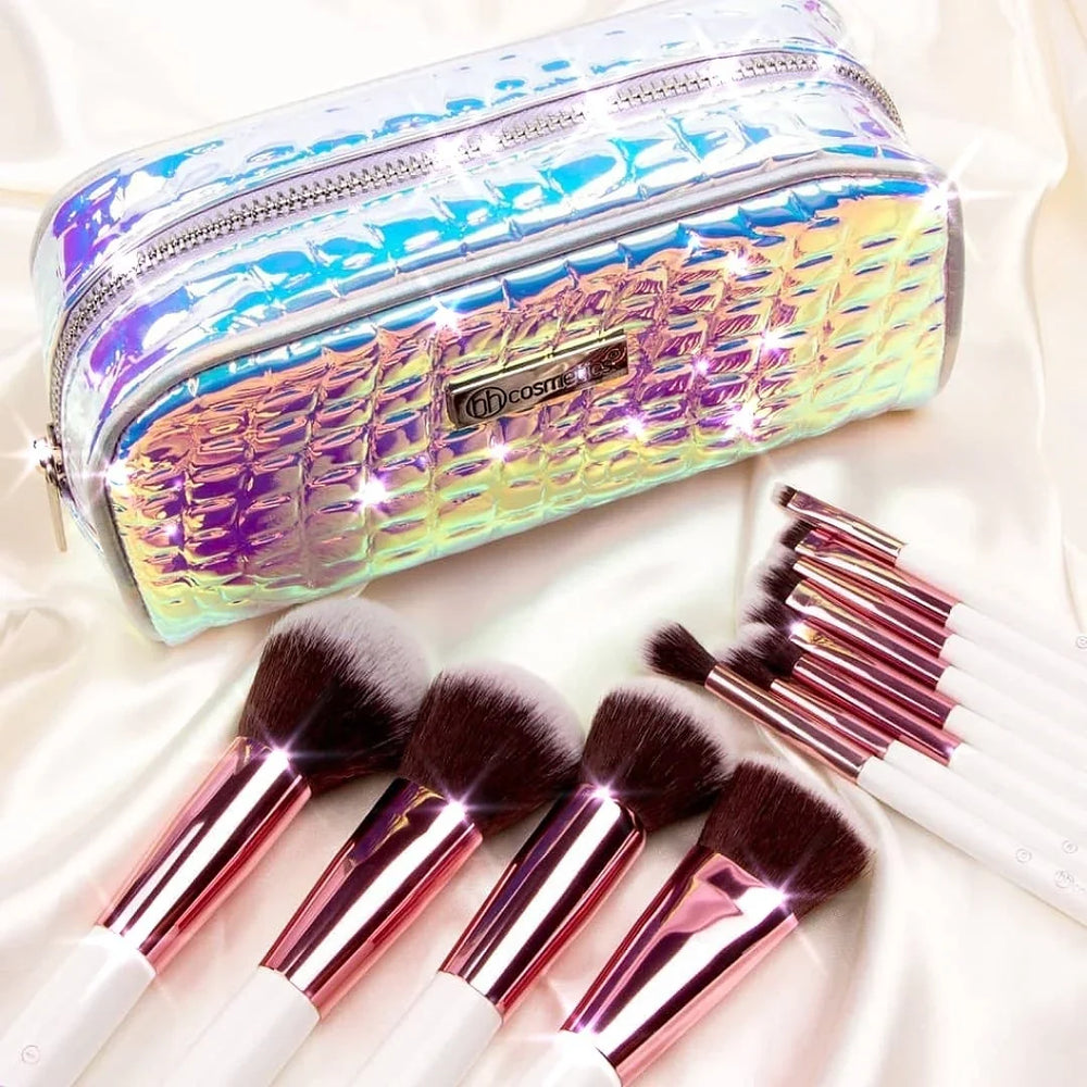 BH Cosmetics Crystal Quartz - 12 Piece Brush Set And Bag BH Cosmetics