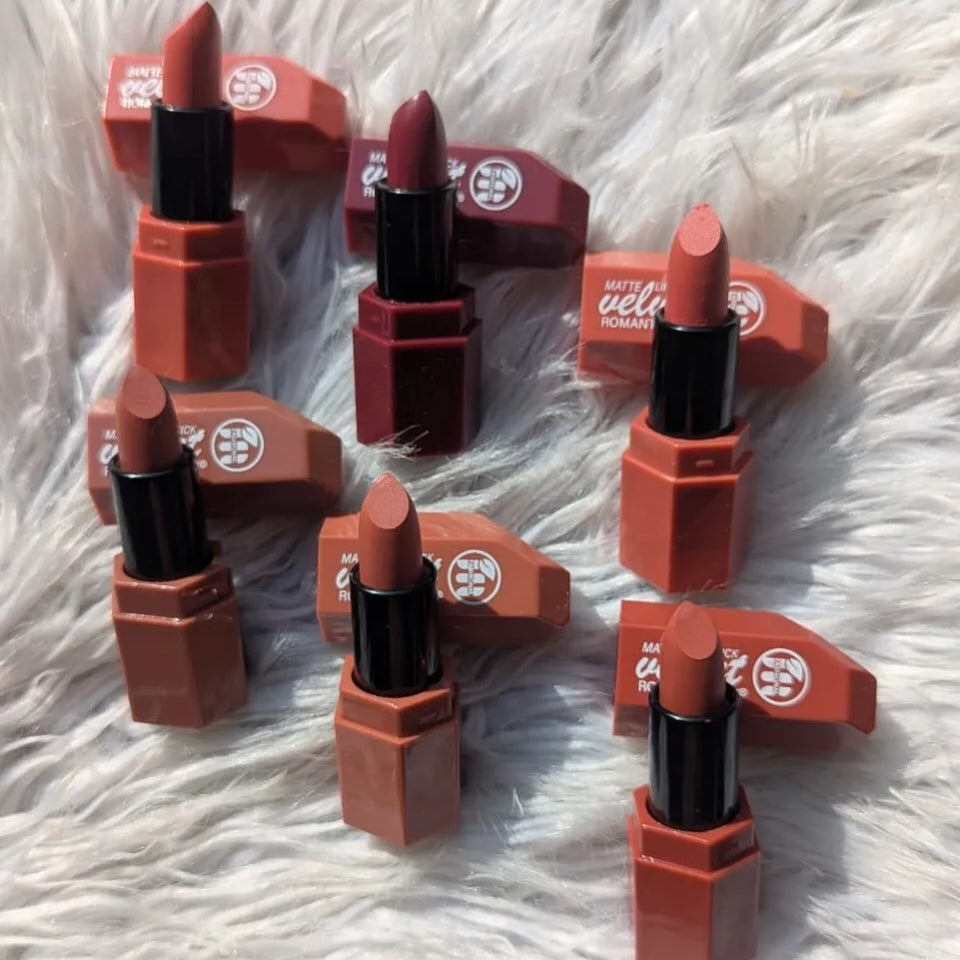 6 Pcs Romantic May Matte Velvet Lipsticks Romantic May