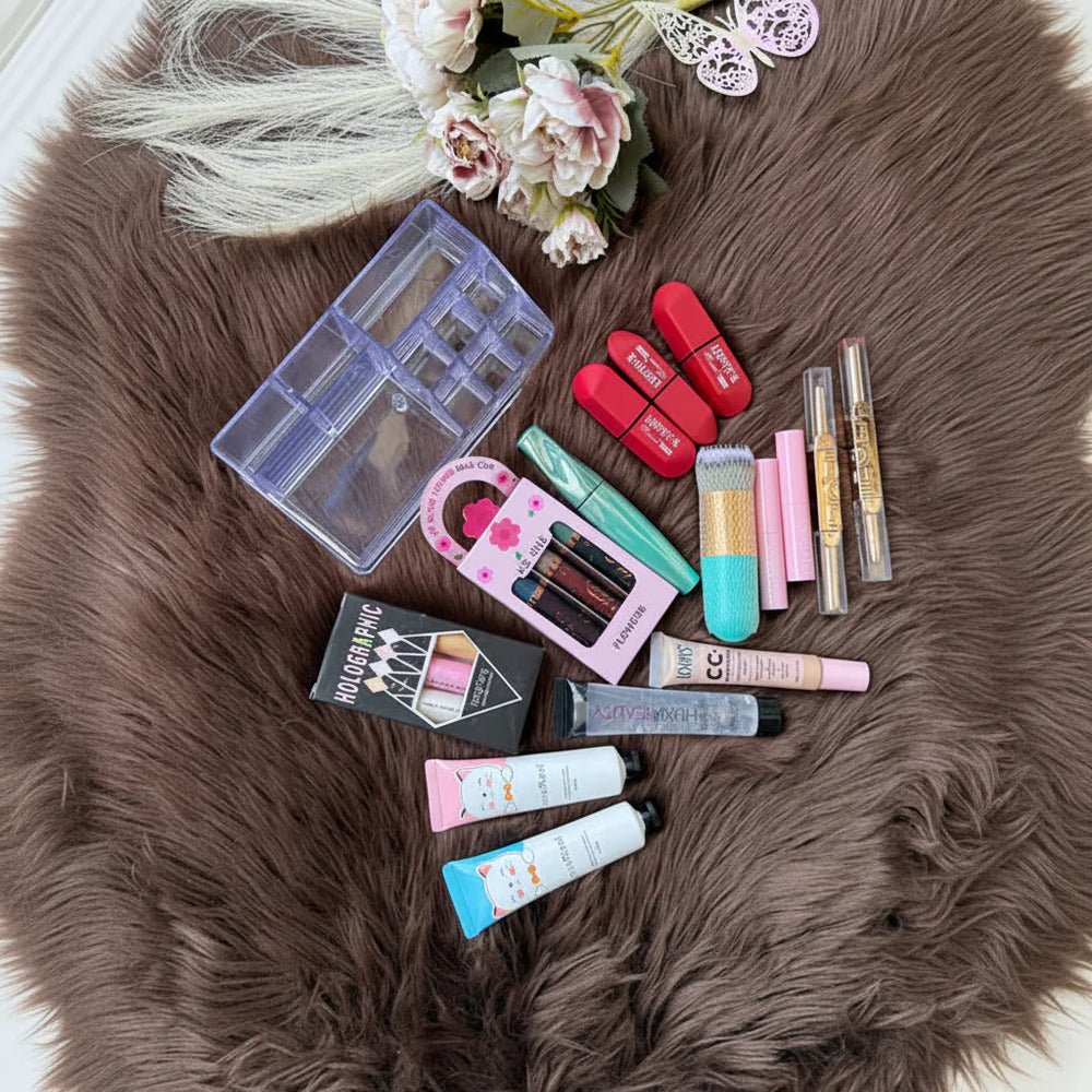 16-Piece Vibrant Glamour Beauty Deal with Organizer Cosmia.pk