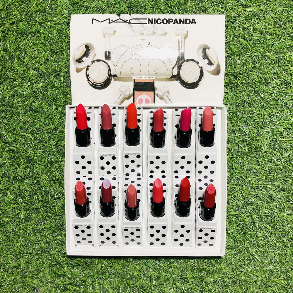MAC 12 colour Nico Panda lipstick box Mac