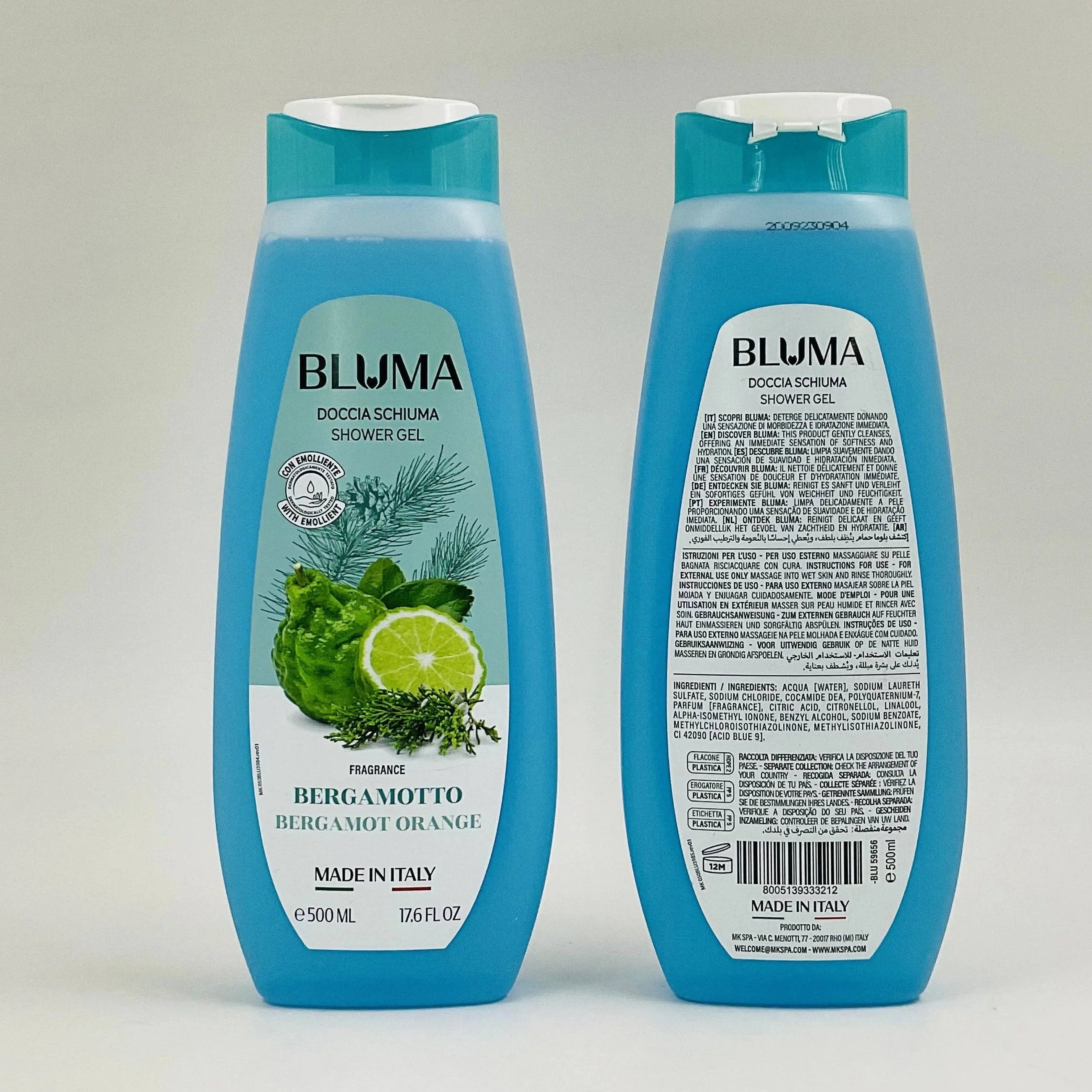 Bluma Bergamot and Bergamot Orange Shower Gel - 500ml Bluma