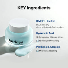 Torriden - DIVE-IN Low Molecular Hyaluronic Acid Soothing Cream - 100ml Torriden