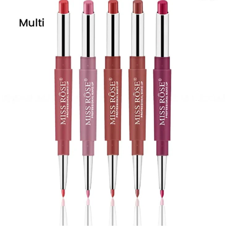 Miss Rose High Pigment  2-in-1 Lip Liner Lipstick - Multi Shades Miss Rose
