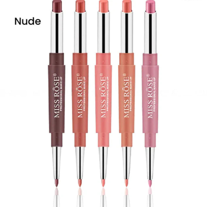 Miss Rose High Pigment 2 In 1 Lip Liner Lipstick - Nudes Shades Miss Rose