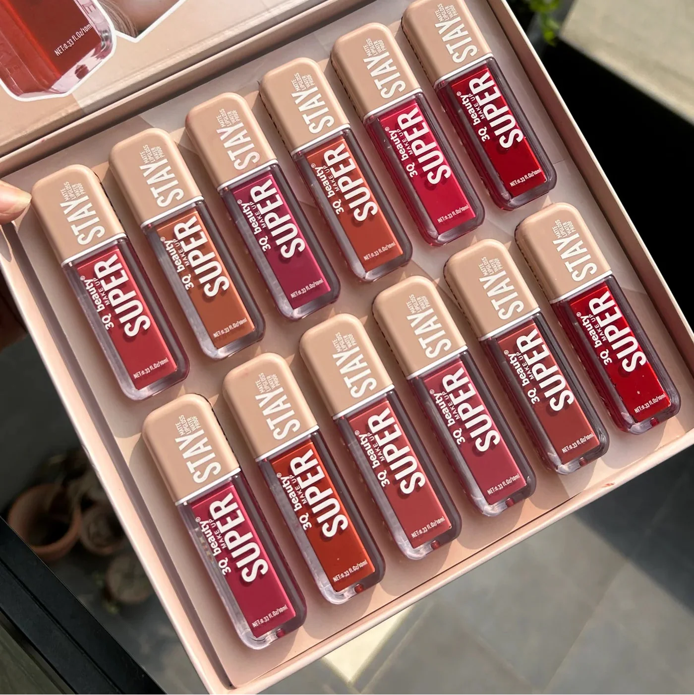 3Q Super Stay Matte Lipgloss Waterproof - 12 Pcs Set 3Q Beauty