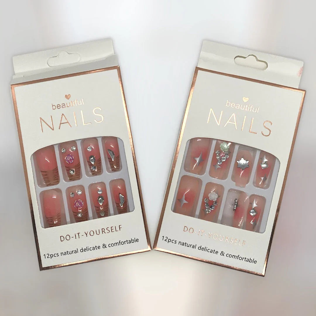 Beautiful Nails Press-on Artificial Nails - 12 Pcs Beautiful