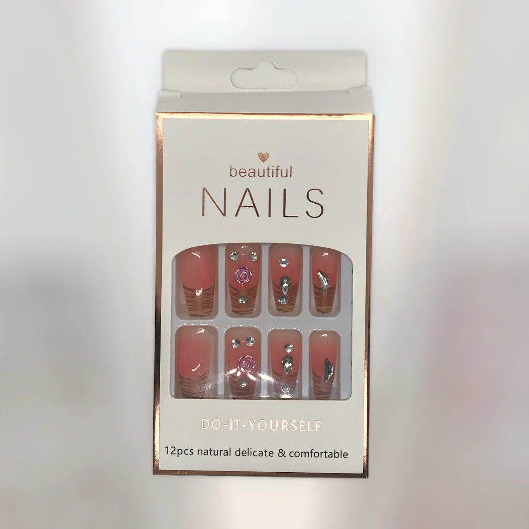 Beautiful Nails Press-on Artificial Nails - 12 Pcs Beautiful