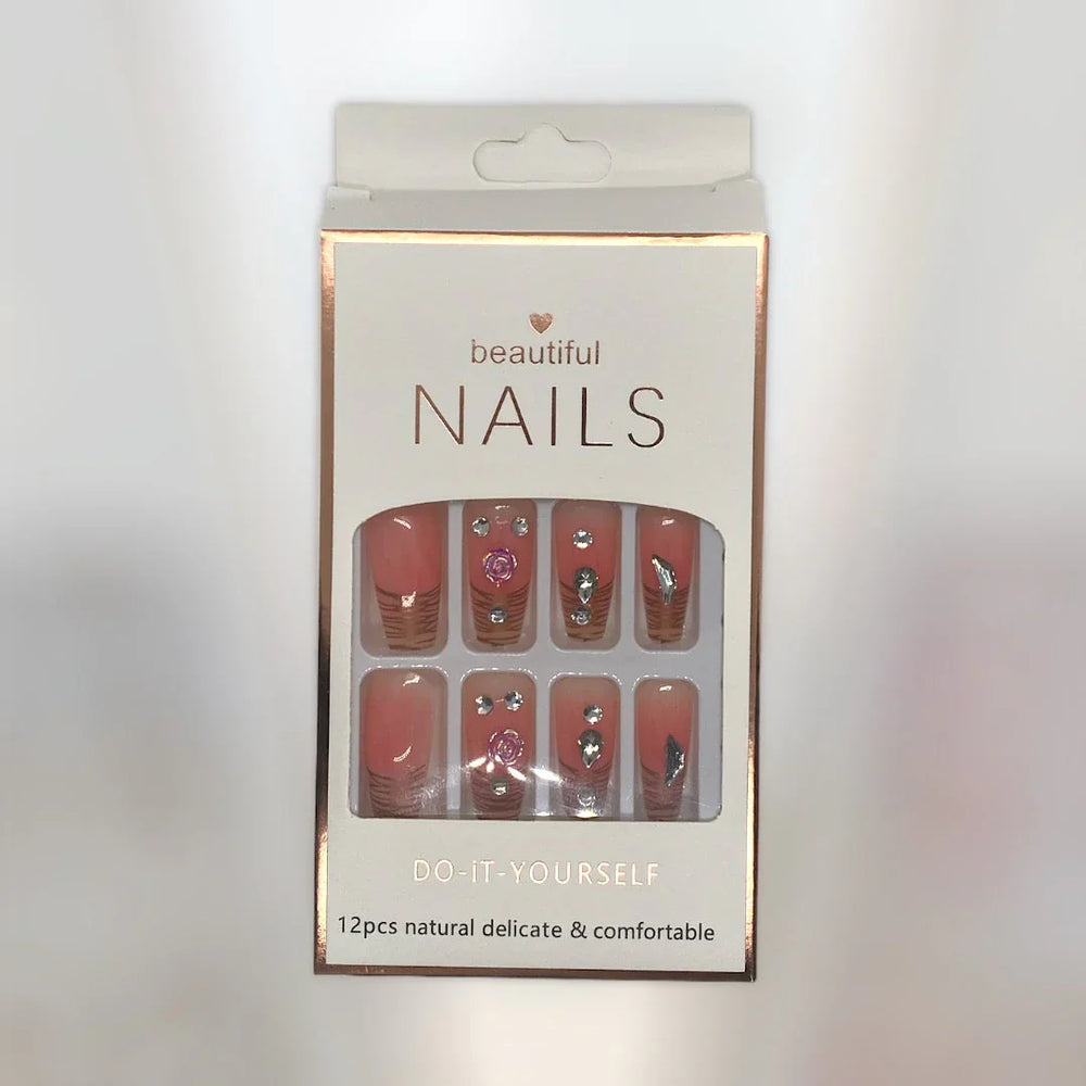 Beautiful Nails Press-on Artificial Nails - 12 Pcs Beautiful