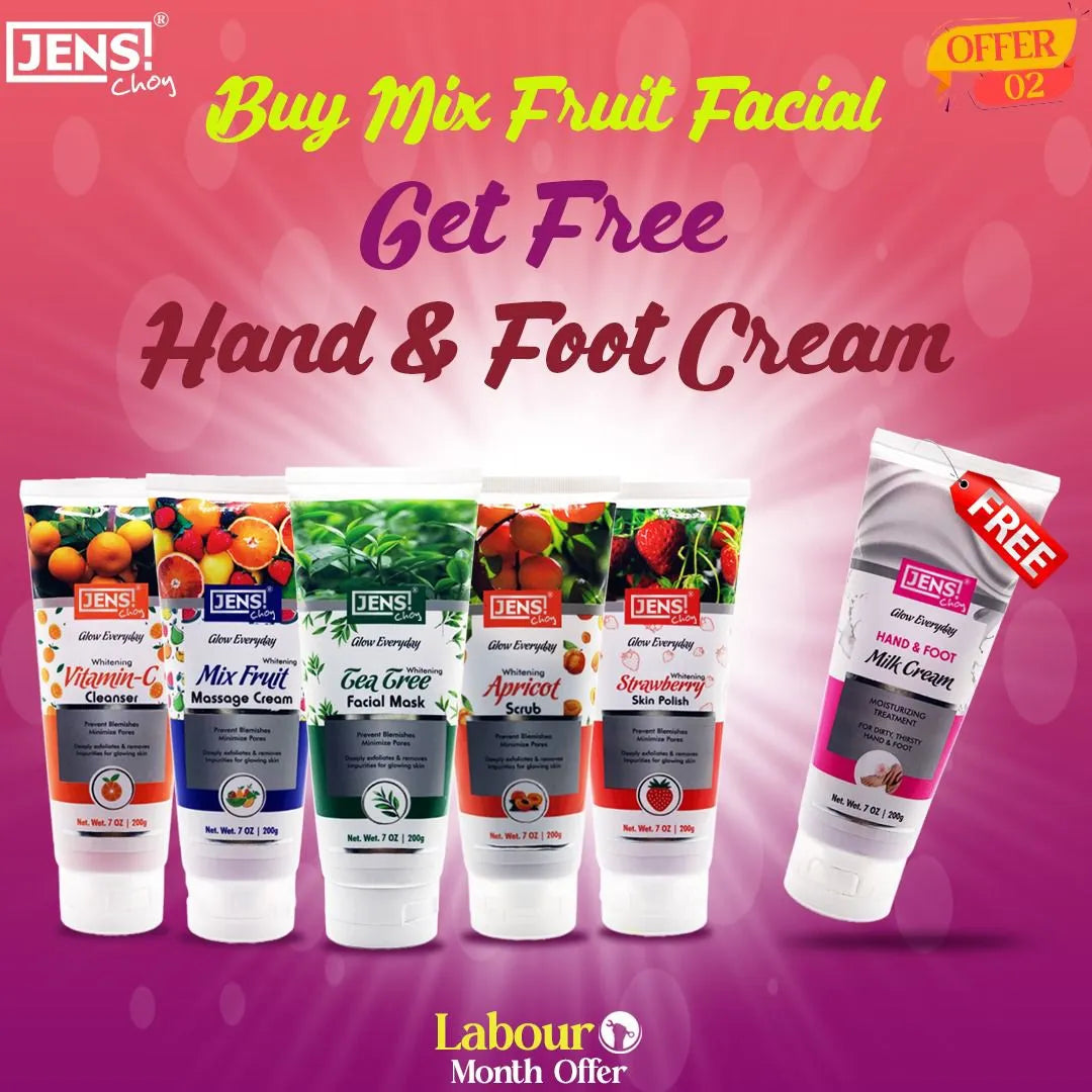 Jens Choy Fruit Facial Kit  & Free Hand Cream Jens