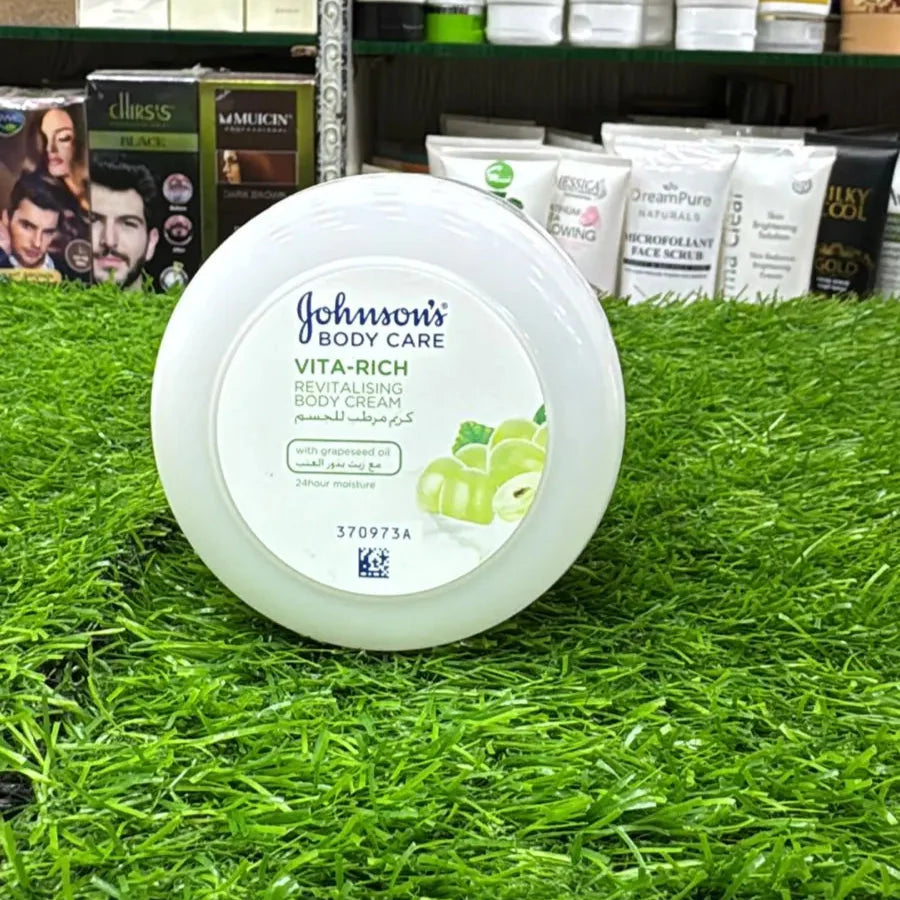 Johnson's Vita-Rich Body Cream Grapeseed Oil Revitalising Skin Care Johnson's