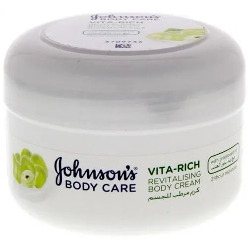 Johnson's Vita-Rich Body Cream Grapeseed Oil Revitalising Skin Care Johnson's