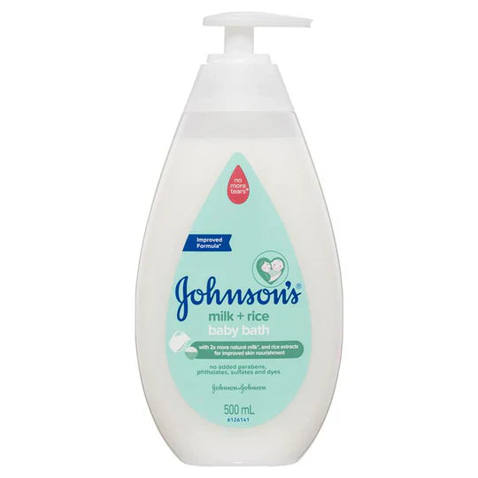 Johnsons Baby Milk Rice Hair & Body Bath - 500ml Johnson's