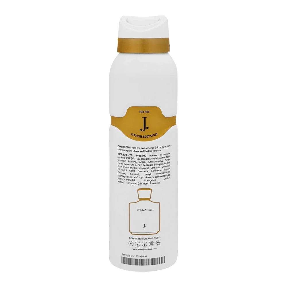 Junaid Jamshed J. White Musk Perfume Body Spray – 150ml JUNAID JAMSHED
