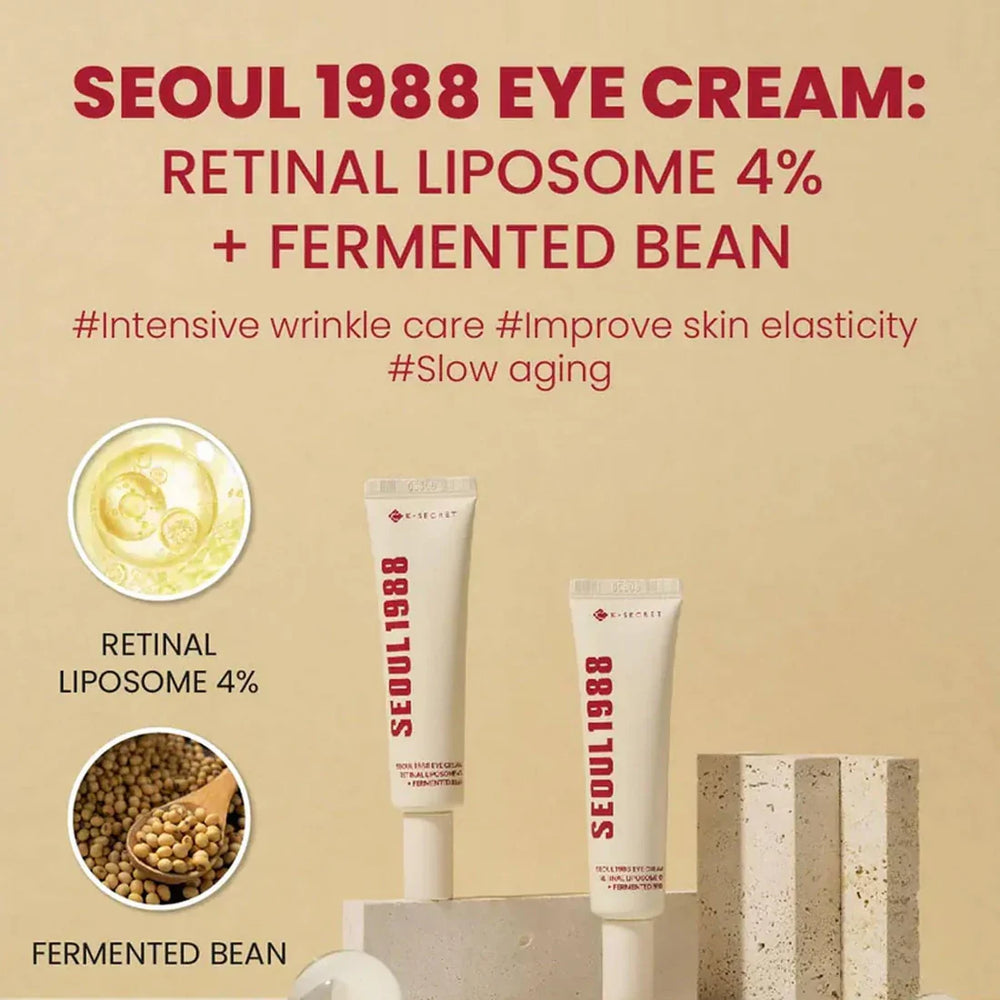 K-Secret Seoul 1988 Eye Cream Retinal Liposome 4% + Fermented Bean - 30ml - Made in Korea K-Secret