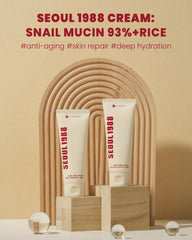 K-Secret Seoul 1988 Snail Mucin 93% + Rice Cream  - 100ml - Made in Korea K-Secret
