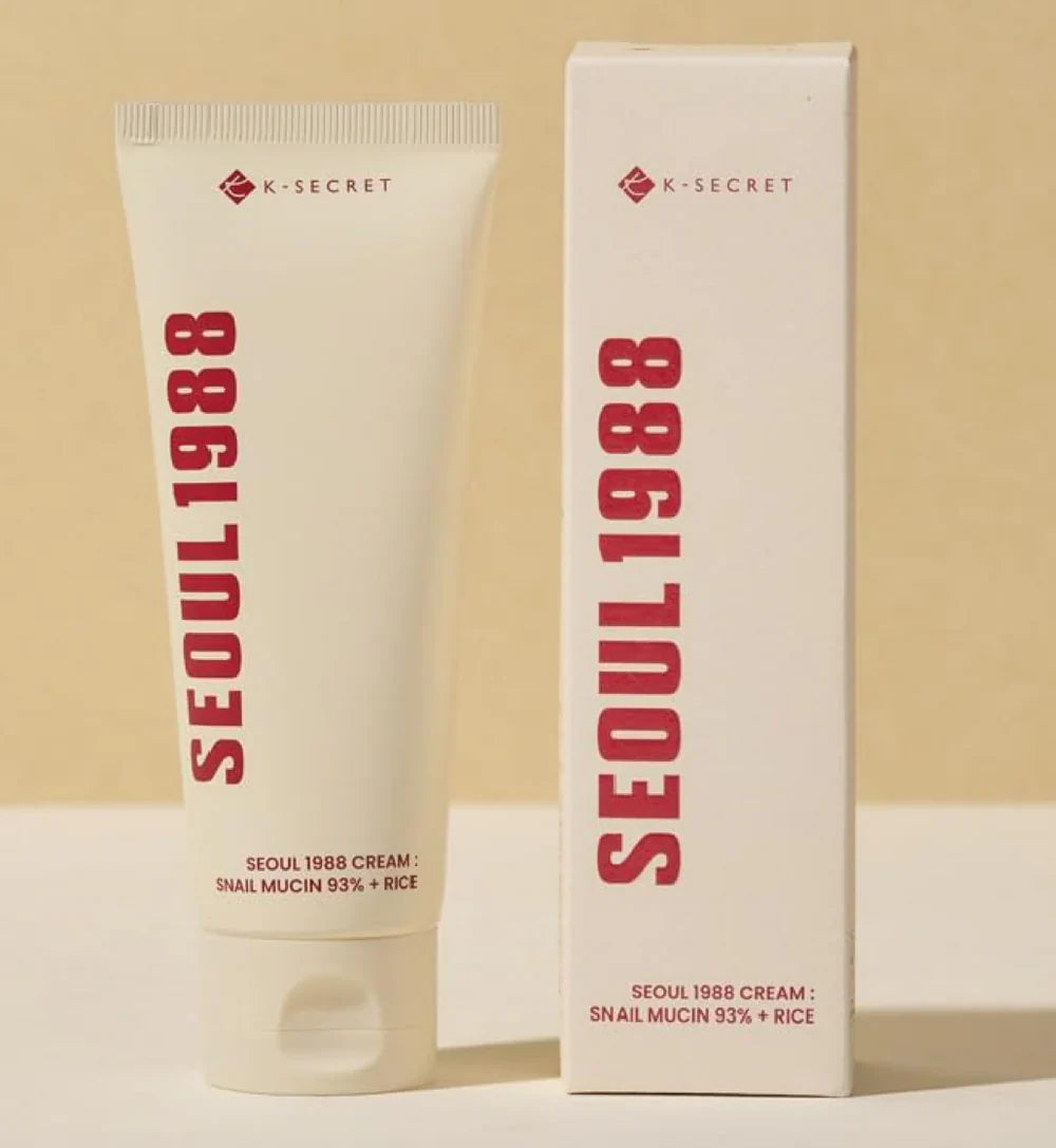 K-Secret Seoul 1988 Snail Mucin 93% + Rice Cream  - 100ml - Made in Korea K-Secret