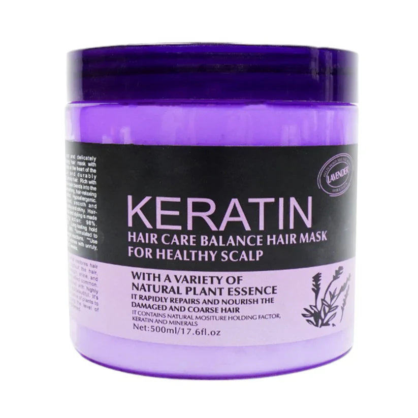 Keratin Lavender Balance Hair Mask & Treatment For Healthy Scalp 500ML Keratin