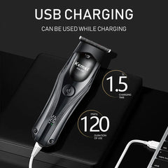 KM-593 Trimmer WIth Digital Display Display & Lithium Batteries Kemei