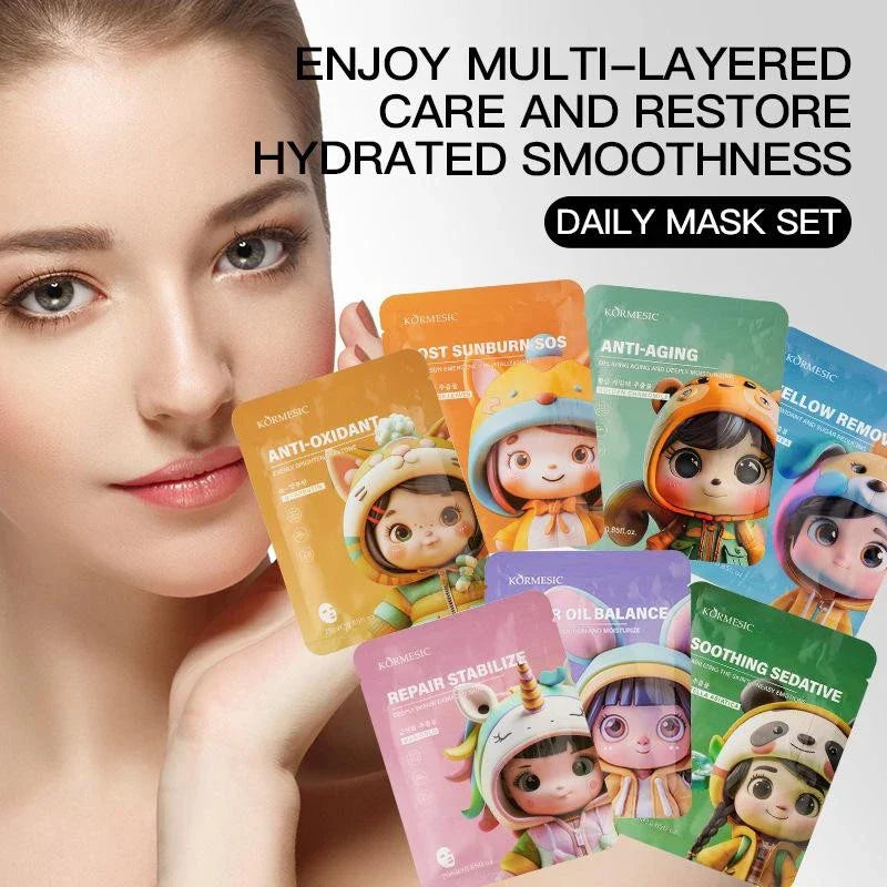 KORMESIC Cartoon Design Style Deep Moisturizing Brightening Facial Mask KORMESIC