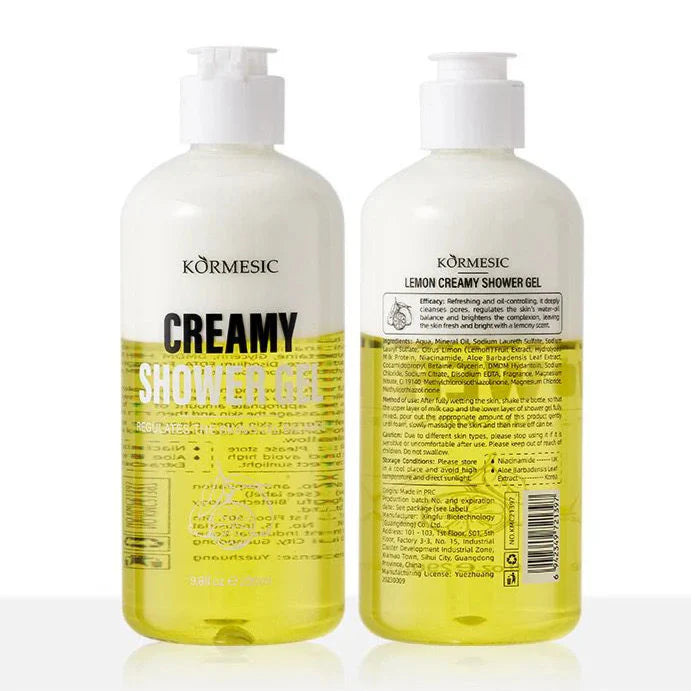 KORMESIC Lemon Creamy Moisturizing and brightening body Wash & Shower Gel 290ml KORMESIC