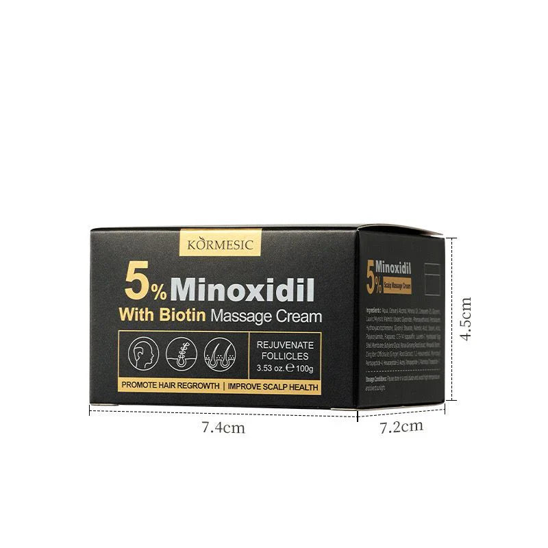 KORMESIC Minoxidil With Biotin Hair Regrowth Massage Cream 100g KORMESIC