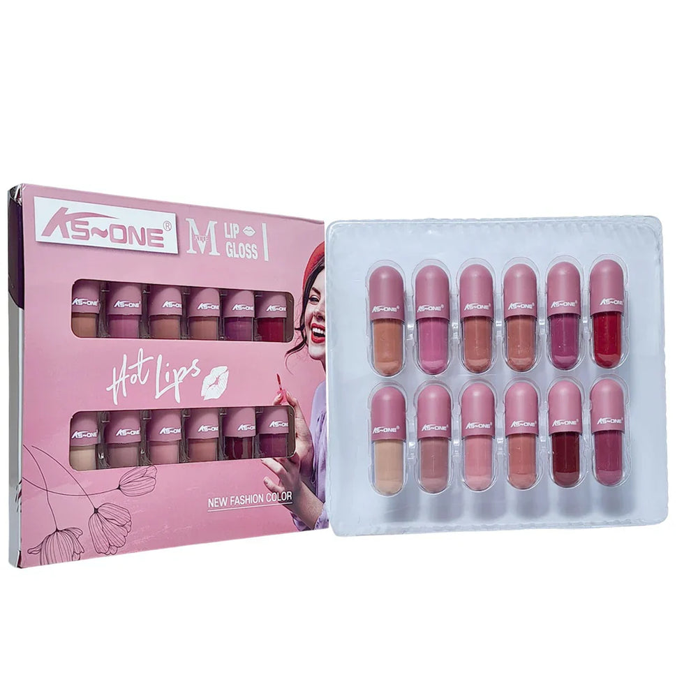 KS-ONE Mini Capsule Matte Lip Gloss Set 12pcs KS-ONE