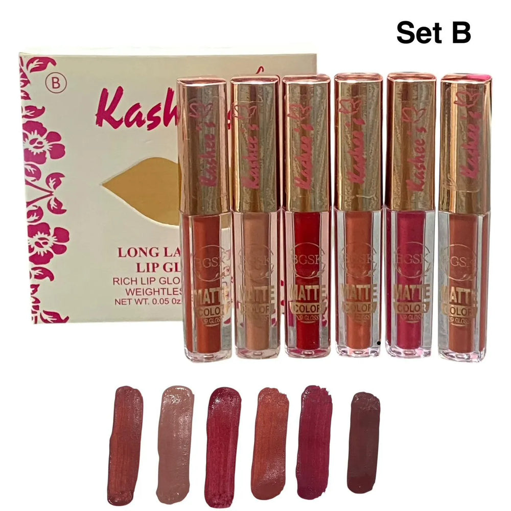 Kashee's 6 Pcs Matte Lipgloss Set Kashee's