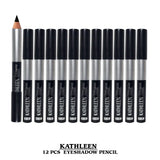 Kathleen 12pcs Black Jumbo Eye liner Pencil - Each