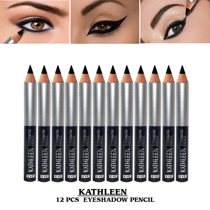 Kathleen 12pcs Black Jumbo Eye liner Pencil KATHLEEN