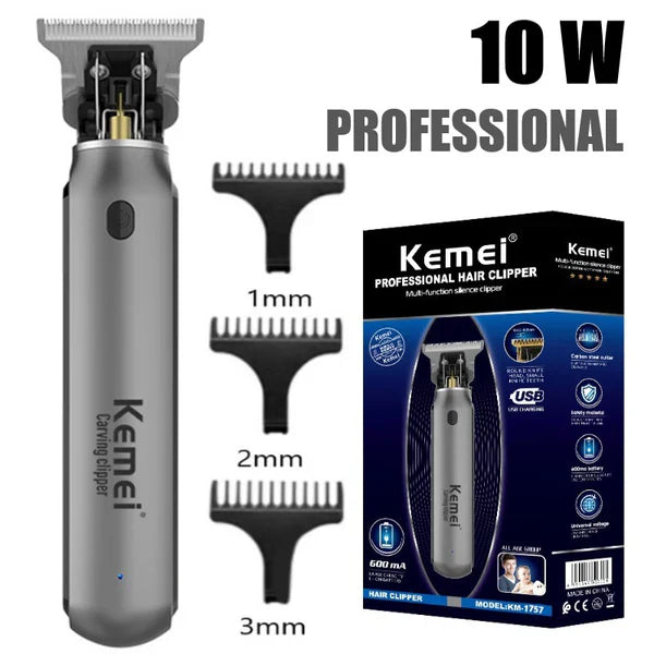 Kemei KM-1757 Hair Trimmer Rechargeable Hair Clipper Hair Cut Machine Kemei
